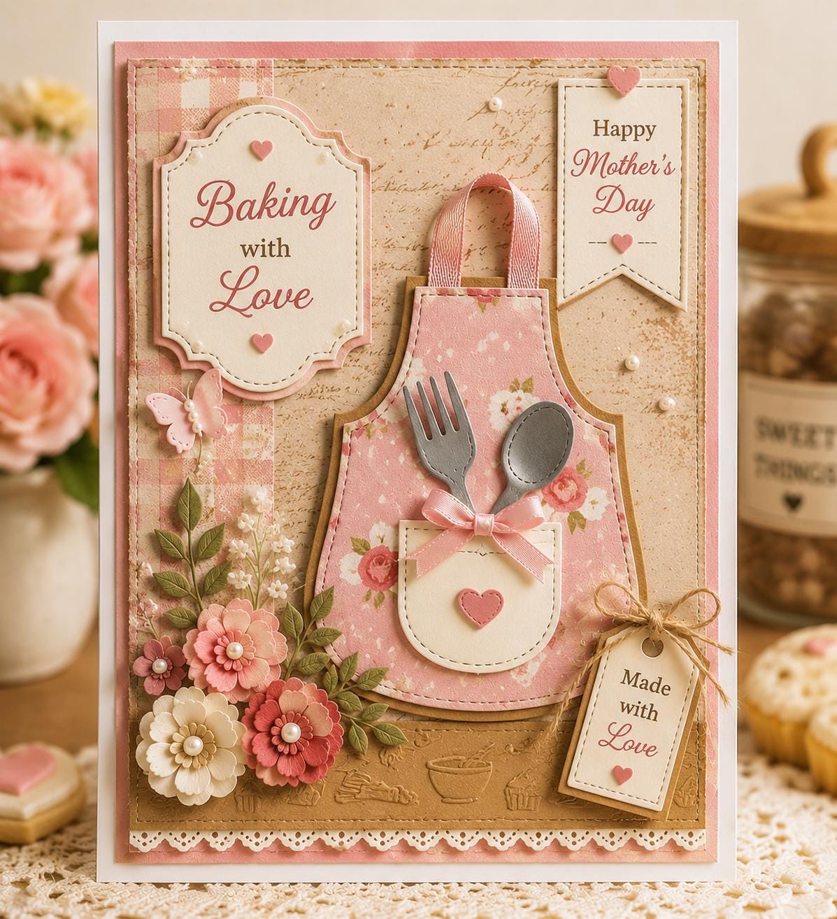Apron Metal Cutting Die, Carbon Steel Stencil for Scrapbook Cards