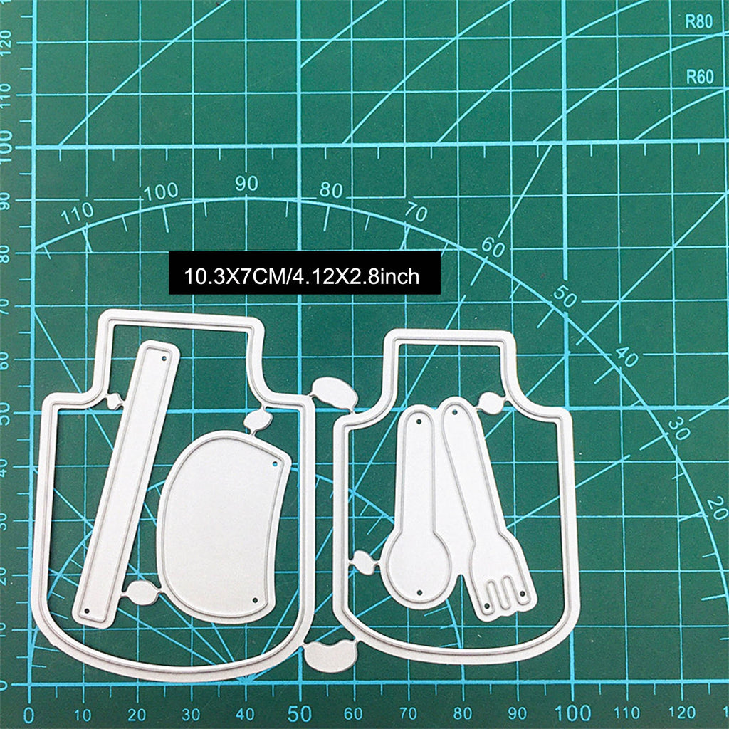 Apron Metal Cutting Die, Carbon Steel Stencil for Scrapbook Cards