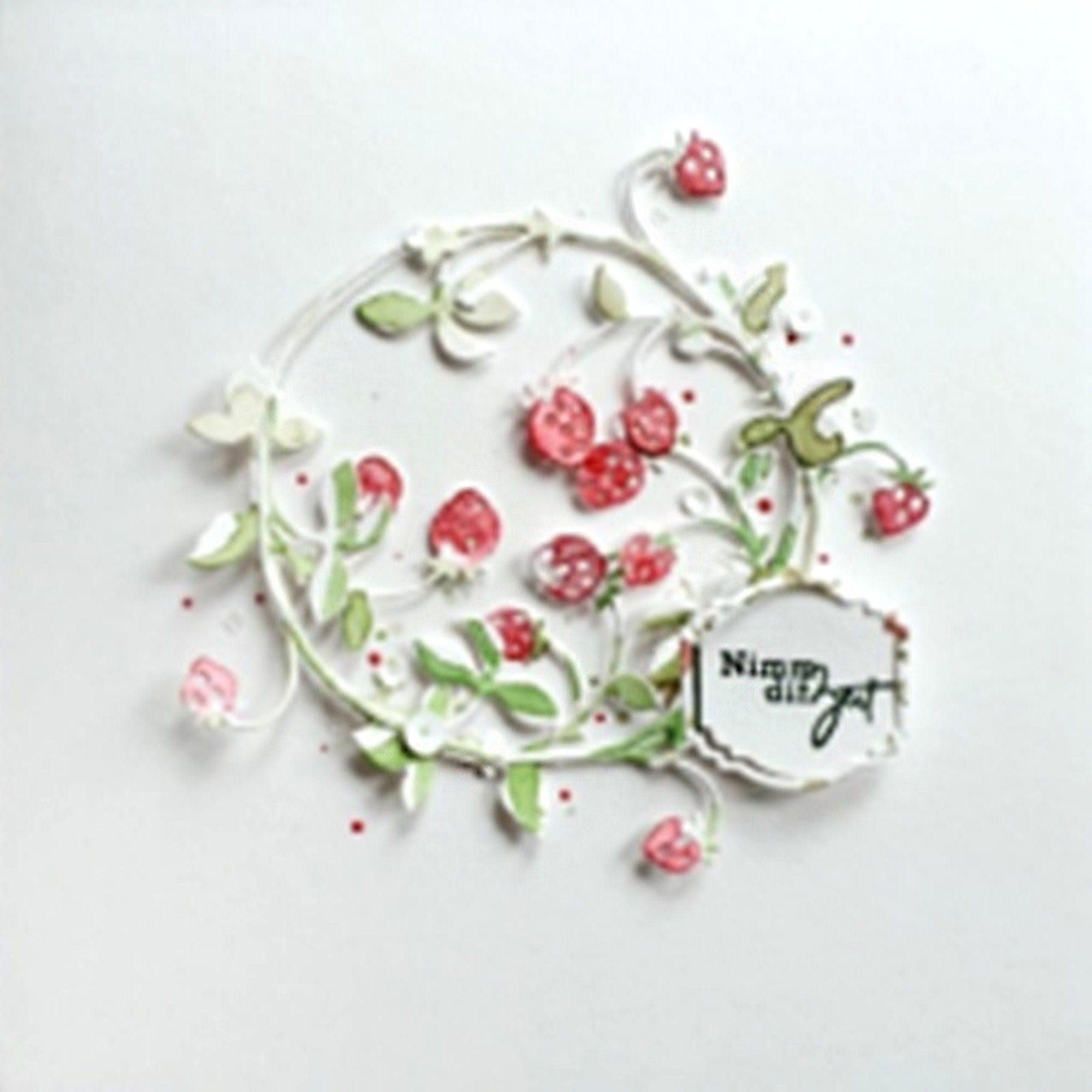 Strawberry Vine Metal Cutting Die for Cards and Scrapbooks