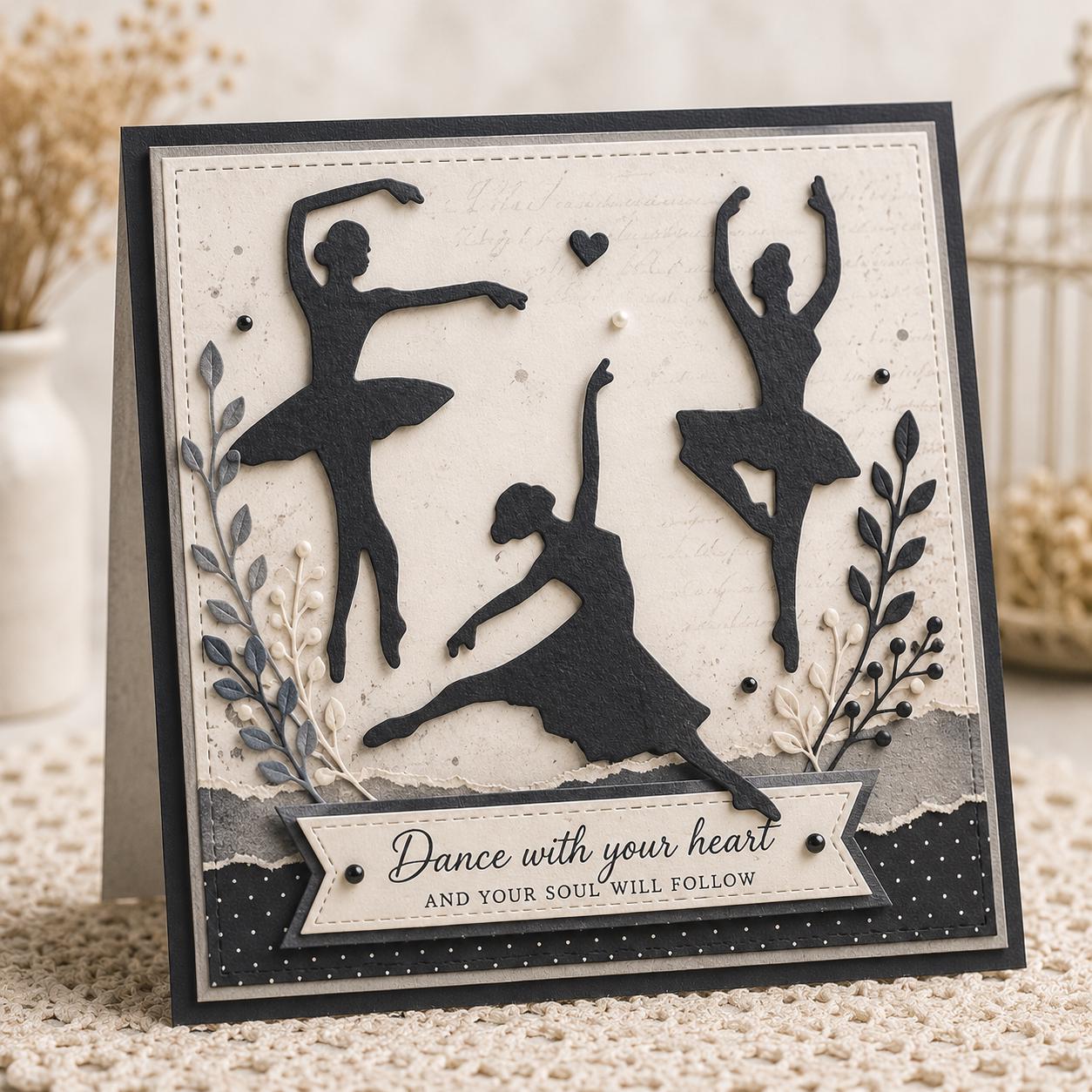 Dancing Girl Metal Cutting Die, Figure Stencil for Scrapbook Cards