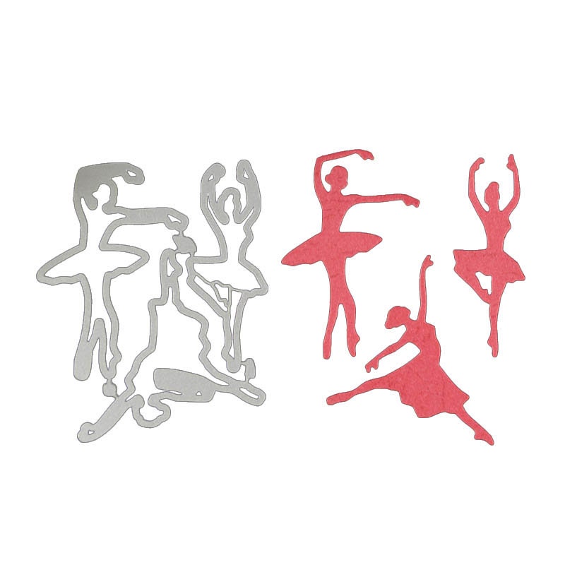 Dancing Girl Metal Cutting Die, Figure Stencil for Scrapbook Cards