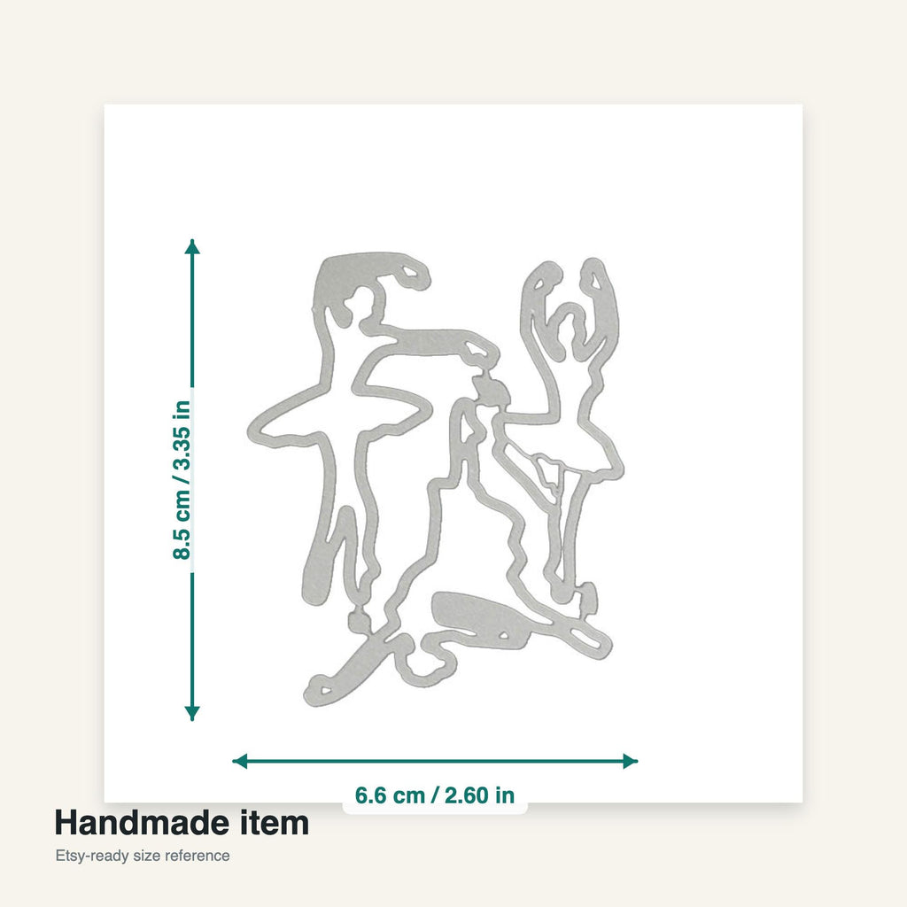 Dancing Girl Metal Cutting Die, Figure Stencil for Scrapbook Cards