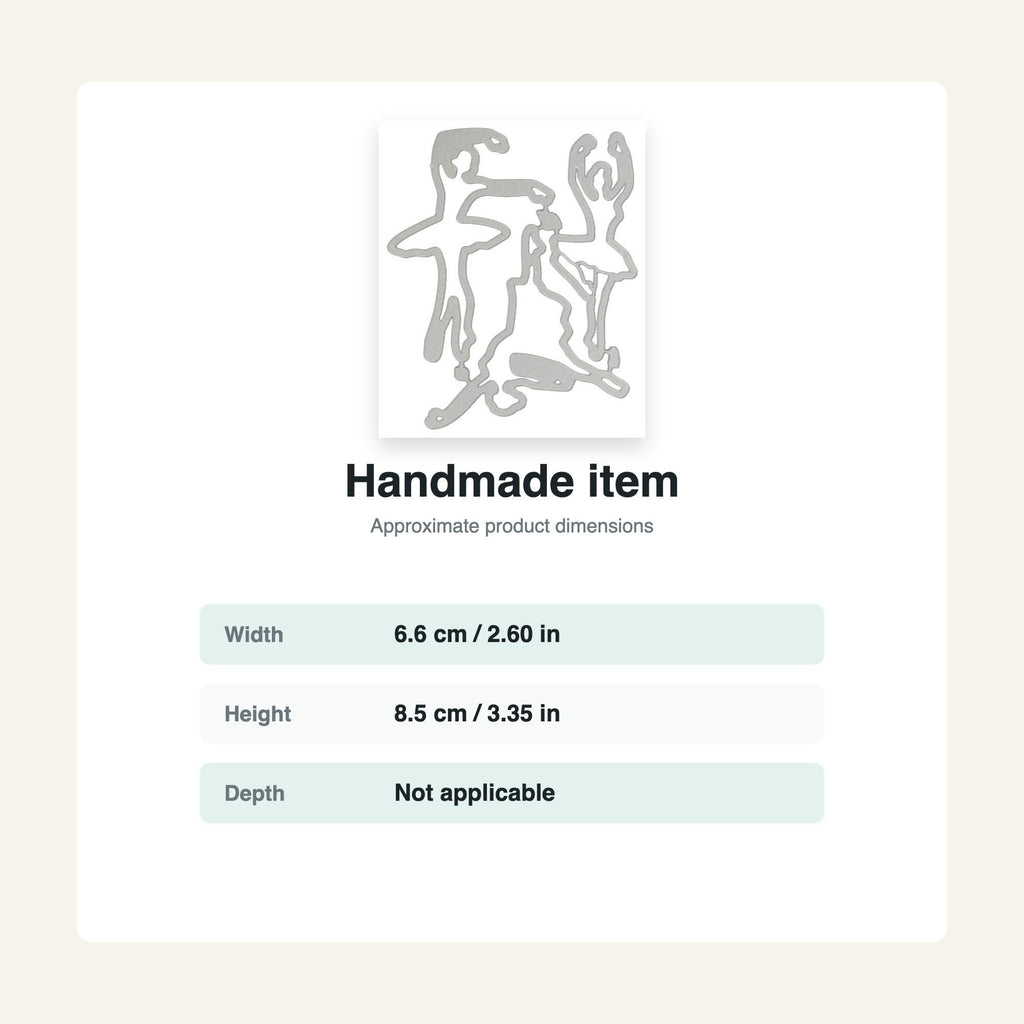 Dancing Girl Metal Cutting Die, Figure Stencil for Scrapbook Cards