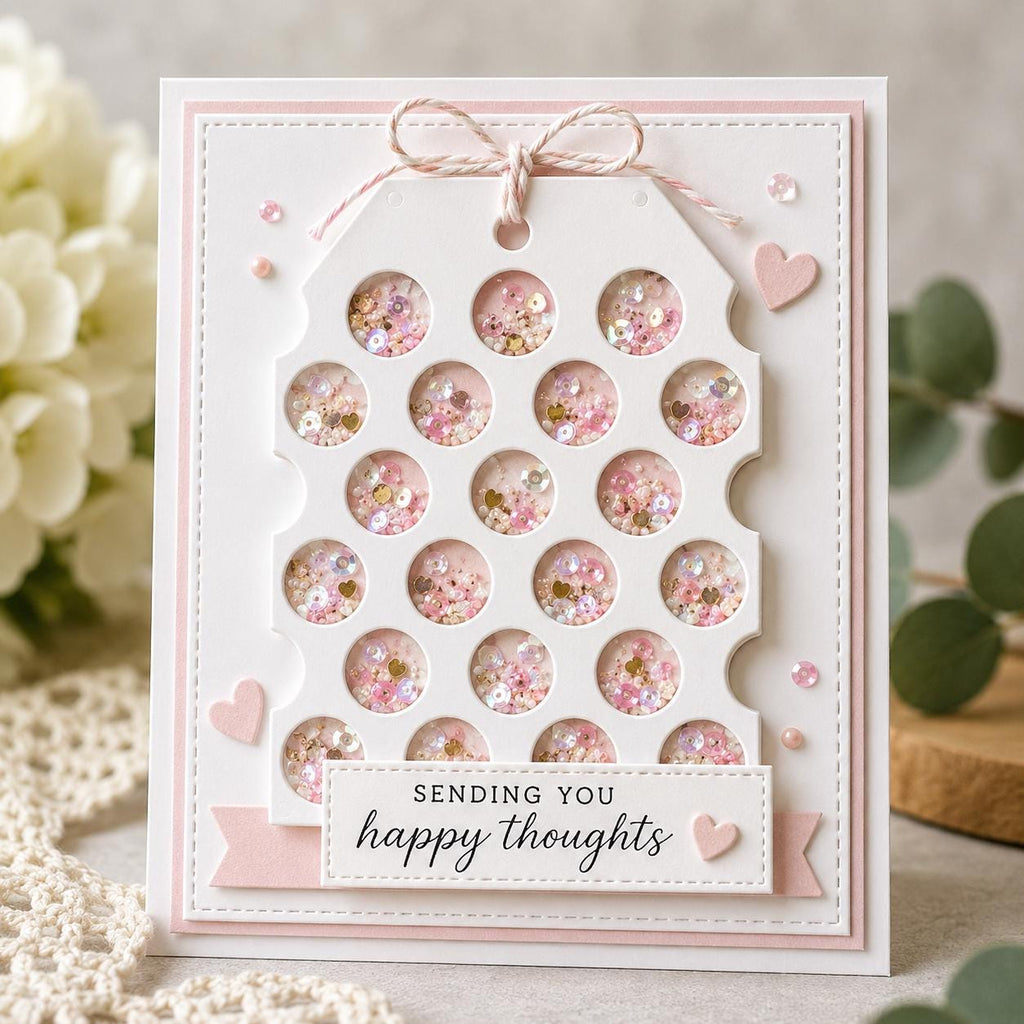 Tag Metal Cutting Die, Gift Tag Stencil with Holes for Cards