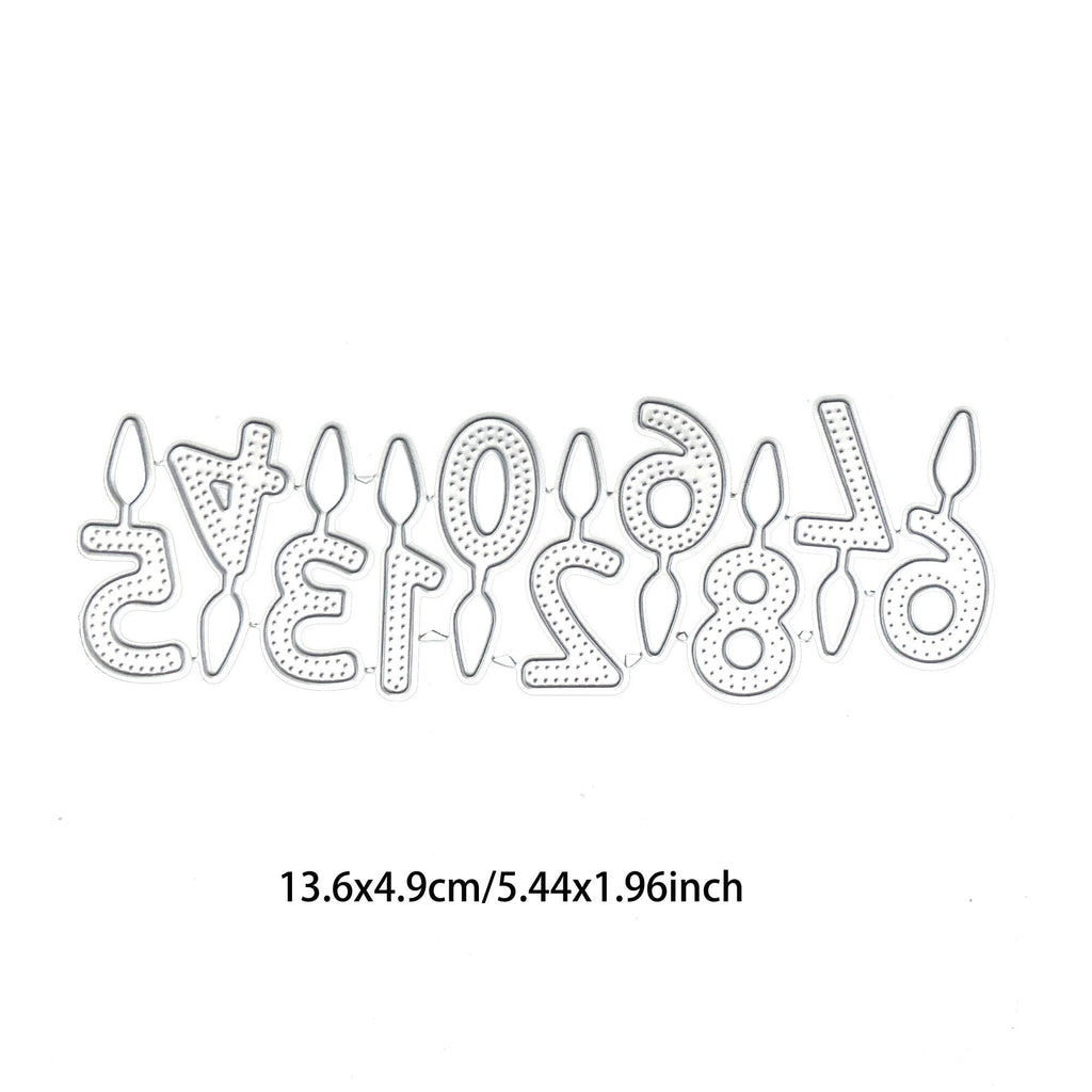 Birthday Number Candle Metal Cutting Dies for Cards and Party Crafts