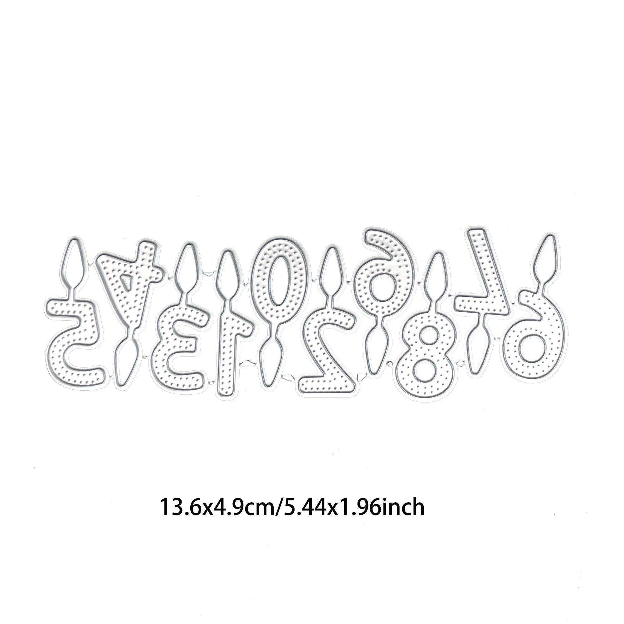 Birthday Number Candle Metal Cutting Dies for Cards and Party Crafts