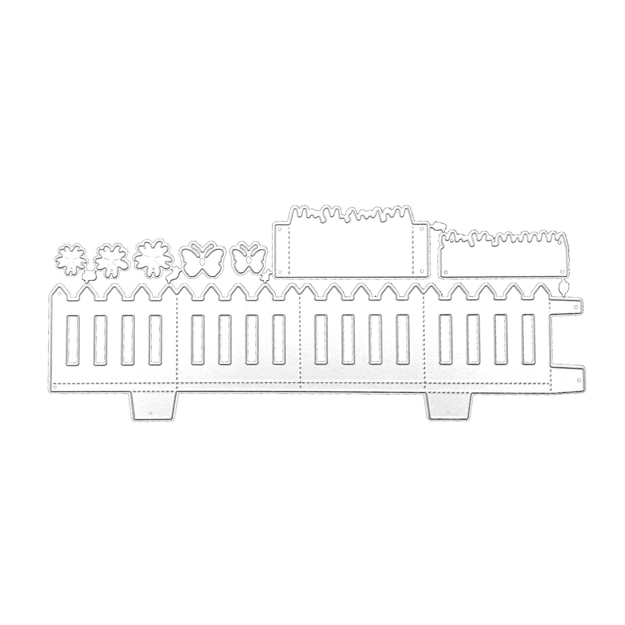 Fence Metal Die Cutting Template for Scrapbooking, Embossing, Paper Crafts (Carbon Steel)