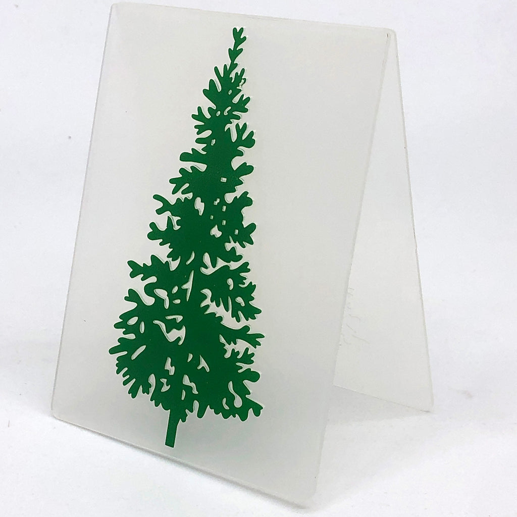 Christmas Tree Embossing Folder, DIY Craft Stencil (4x3 inch)