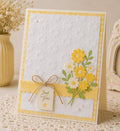 Sunflower Embossing Folder, DIY Craft Stencil (4x3 inch)