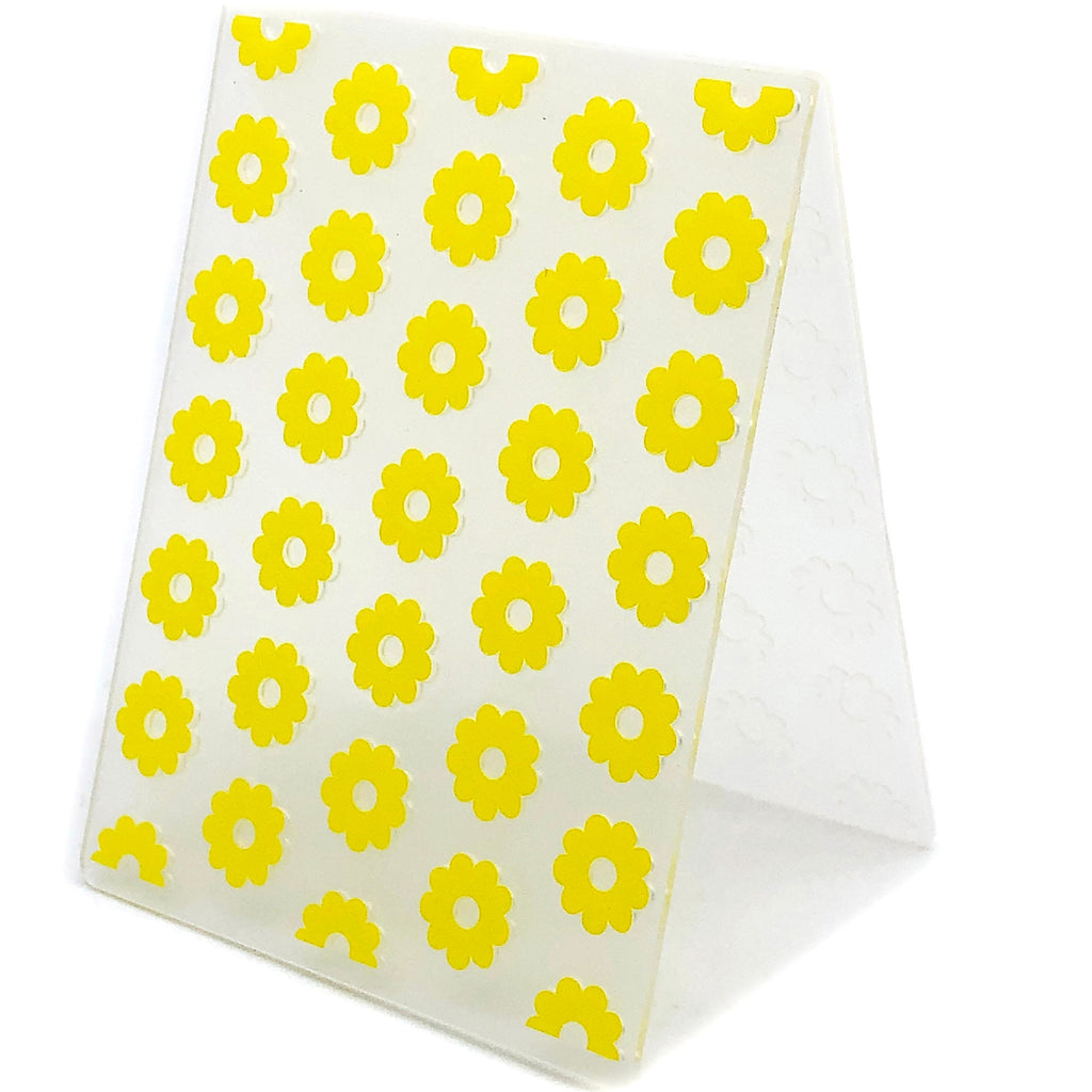 Sunflower Embossing Folder, DIY Craft Stencil (4x3 inch)
