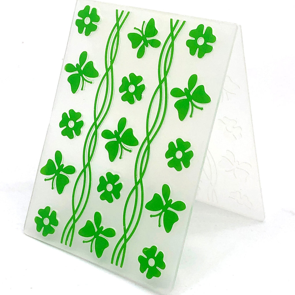 Butterfly Vine Embossing Folder 4x3 Inch for DIY Cardmaking & Scrapbooking