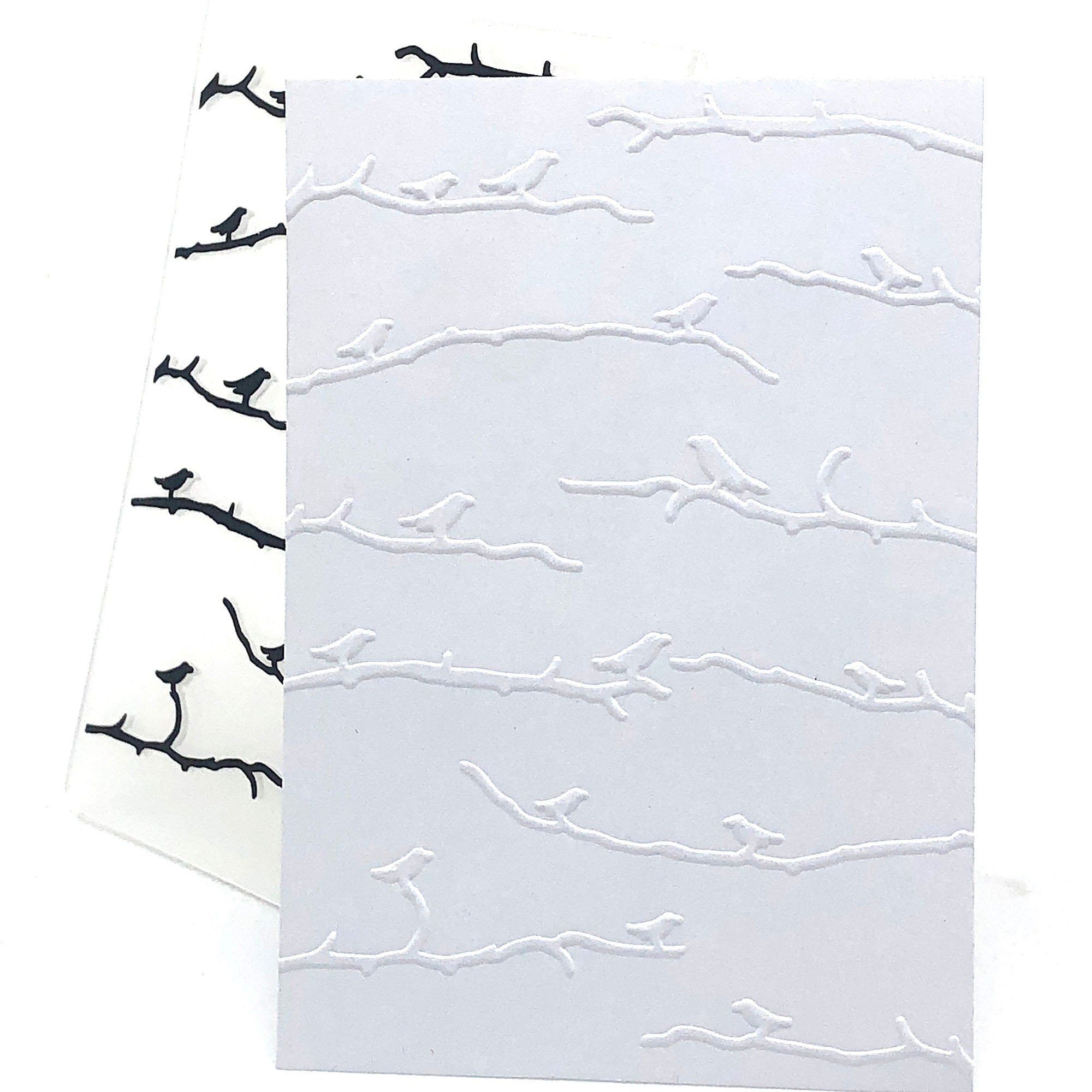 Bird on Branch Embossing Folder, Card Making Tool, 4x3 Inch