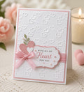 Hearts Embossing Folder for Card Making, DIY Crafts, 4x3 Inch Background Texture