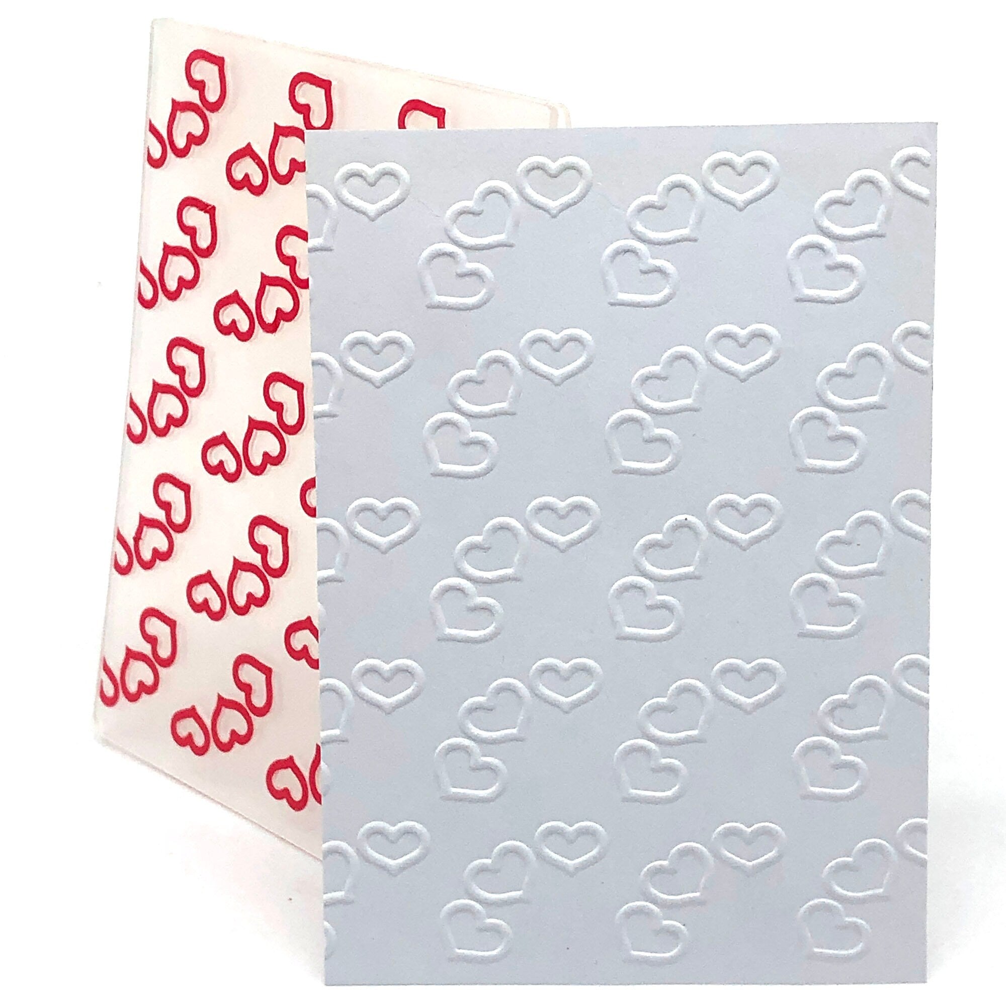 Hearts Embossing Folder for Card Making, DIY Crafts, 4x3 Inch Background Texture