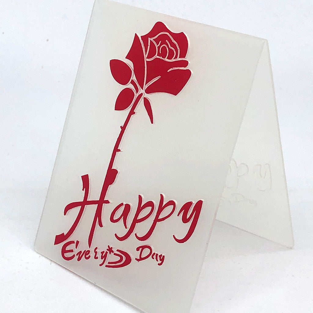 Rose Embossing Folder, 4 x 3 Inch Floral Card Making Tool