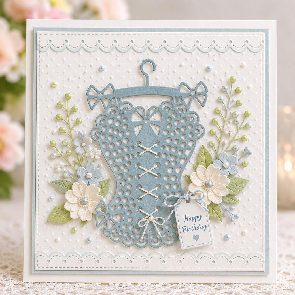 Corset Metal Cutting Die, Dress Form Stencil for Scrapbook Cards