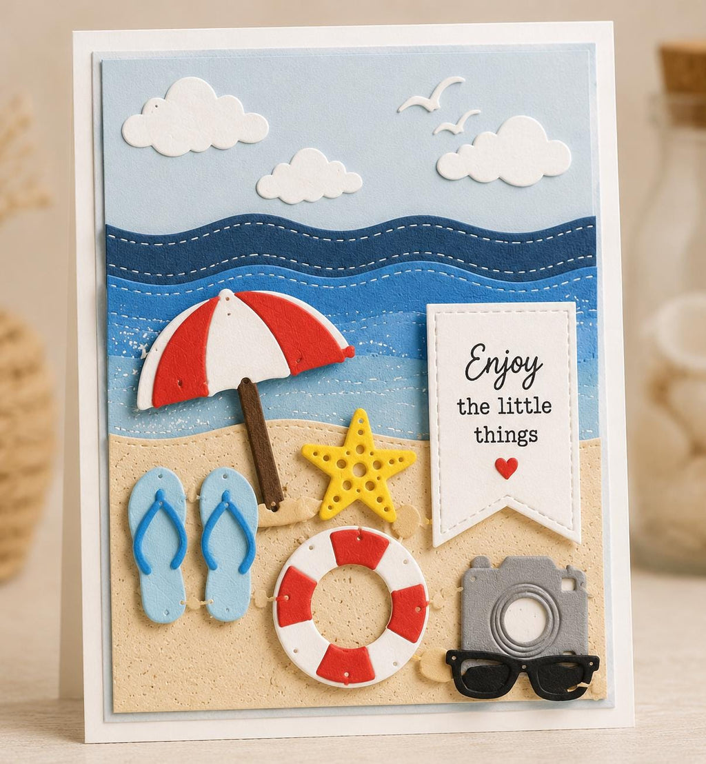 Summer Metal Die Cut Set | Scrapbooking Card Making Stencil