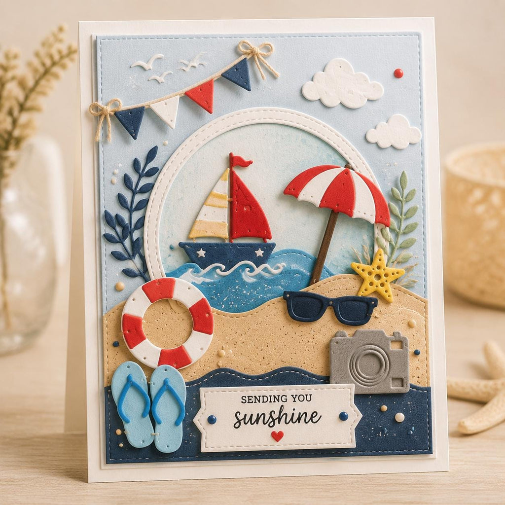 Summer Metal Die Cut Set | Scrapbooking Card Making Stencil