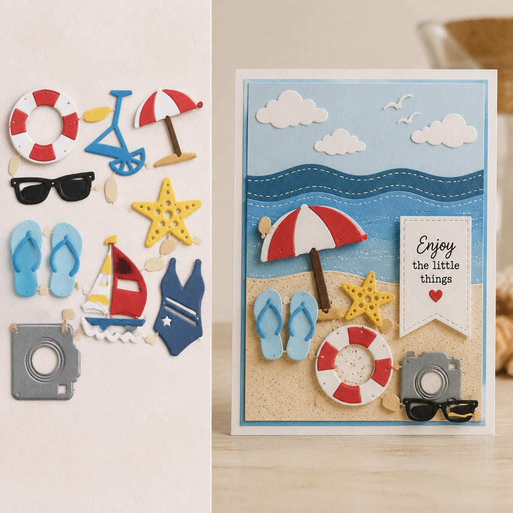 Summer Metal Die Cut Set | Scrapbooking Card Making Stencil