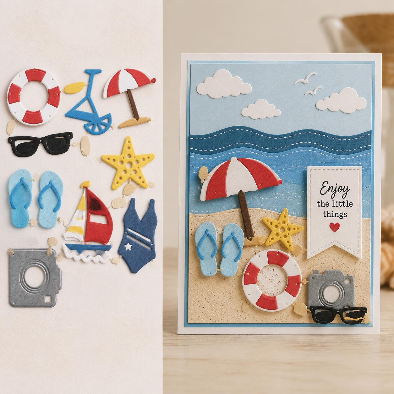 Summer Metal Die Cut Set | Scrapbooking Card Making Stencil