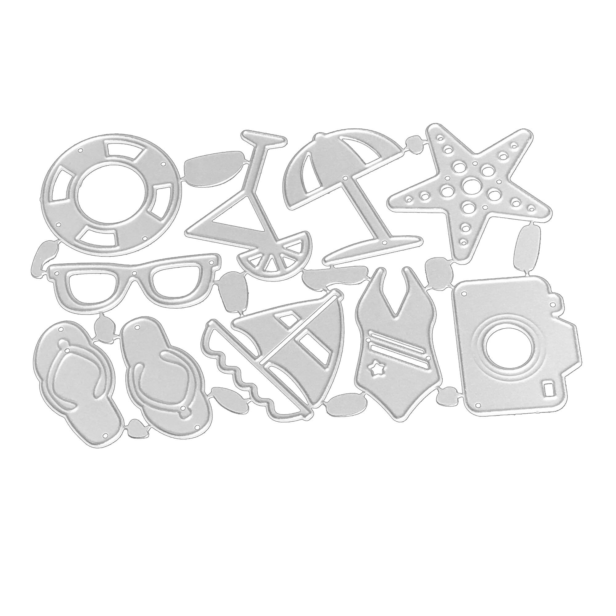 Summer Metal Die Cut Set | Scrapbooking Card Making Stencil