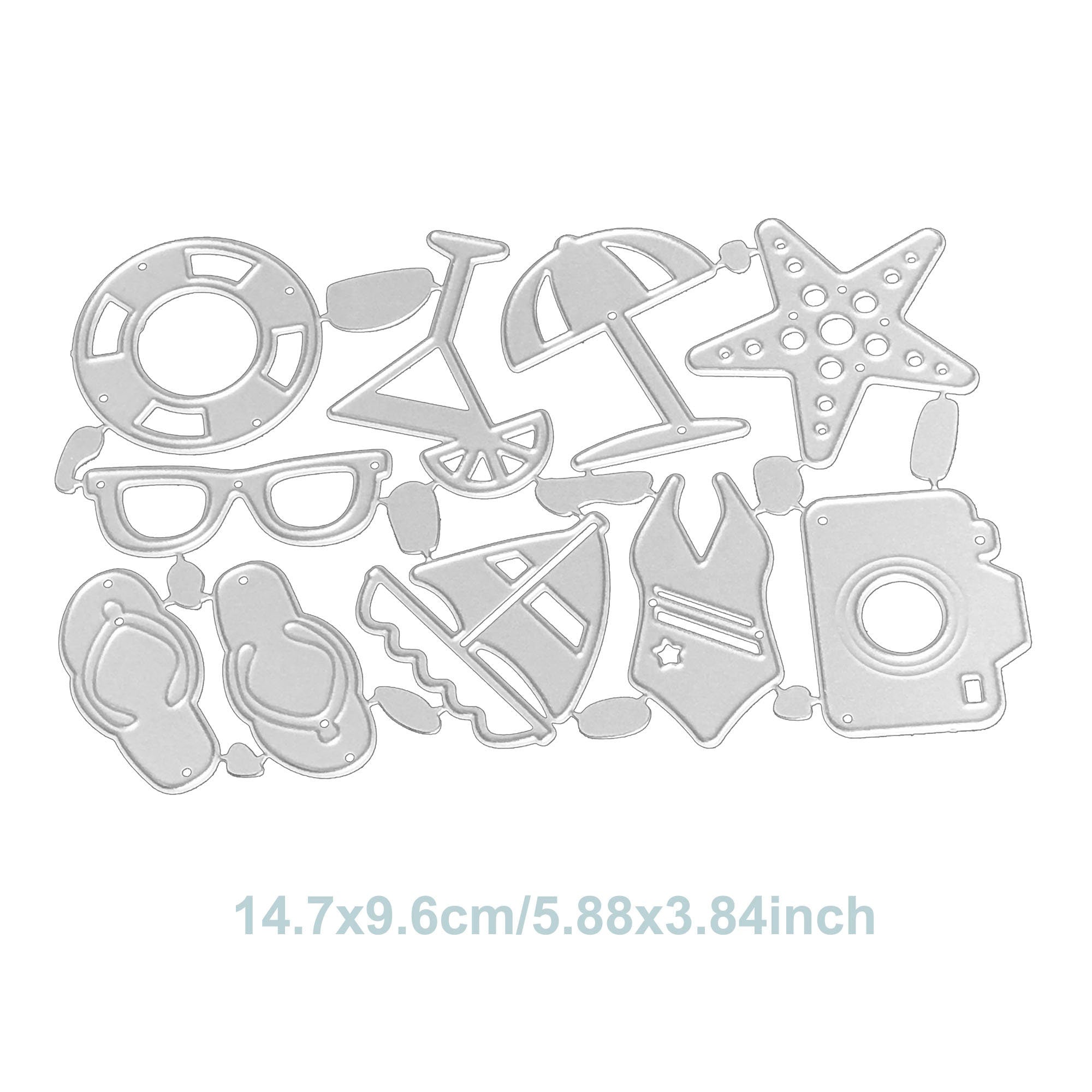 Summer Metal Die Cut Set | Scrapbooking Card Making Stencil