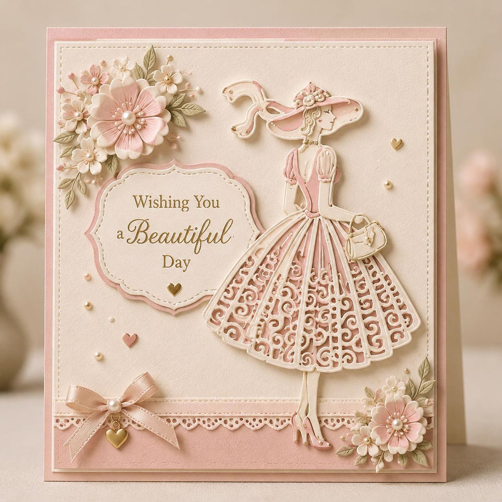 Graceful Lady Metal Die Cut | Scrapbooking Card Making