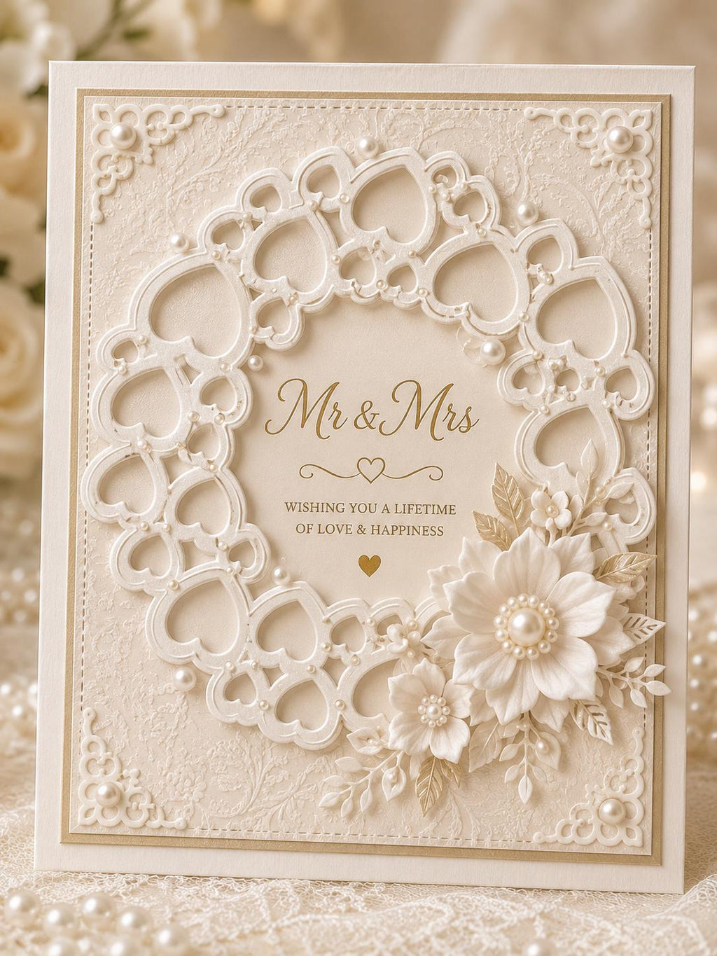 Heart Wreath Metal Cutting Die, Love Stencil for Cards