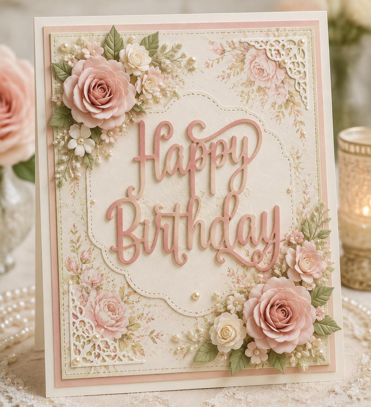 Happy Birthday Metal Cutting Die for Cards and Party Crafts