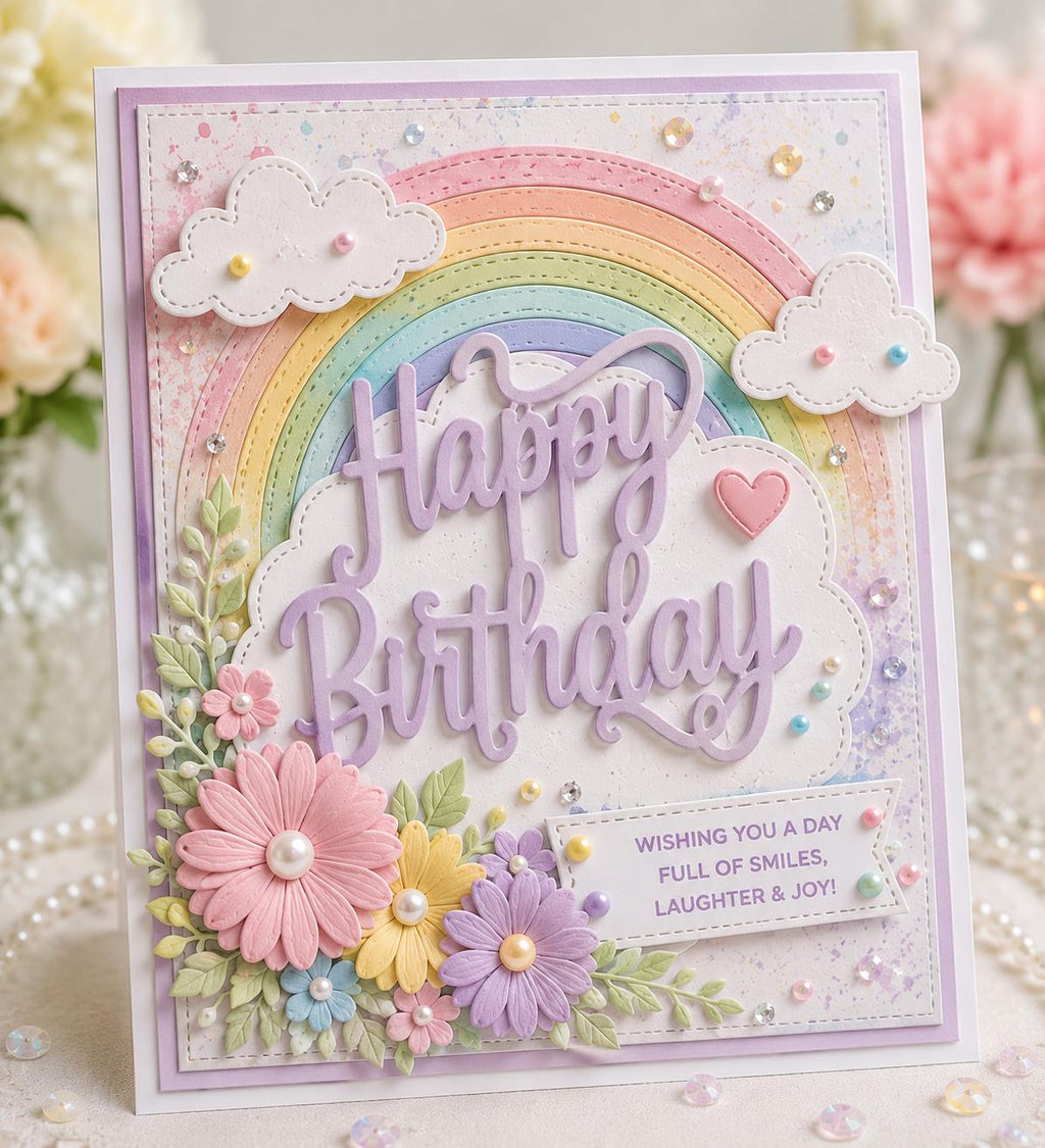 Happy Birthday Metal Cutting Die for Cards and Party Crafts