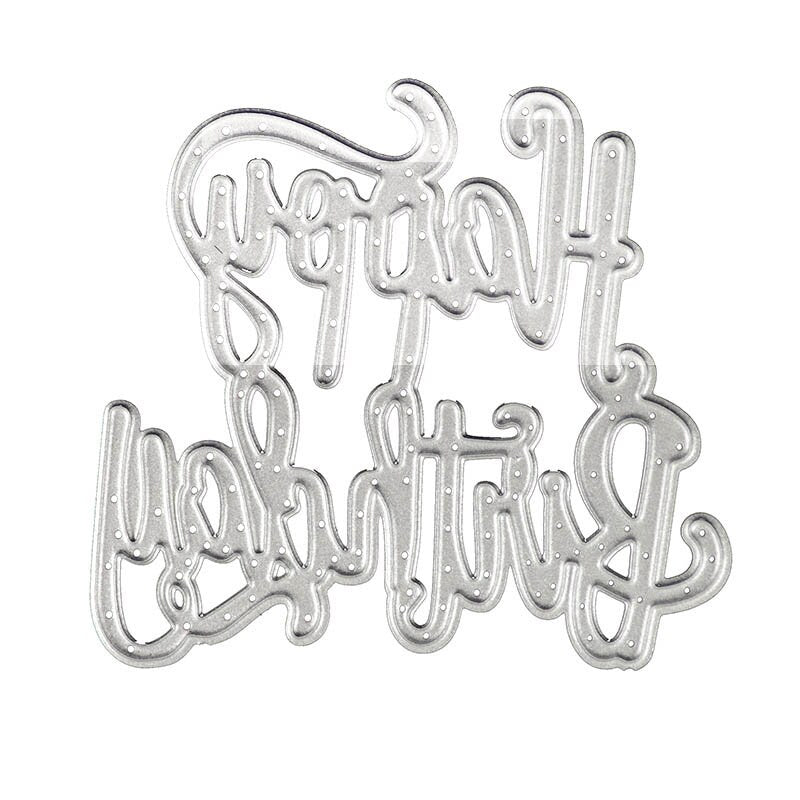 Happy Birthday Metal Cutting Die for Cards and Party Crafts