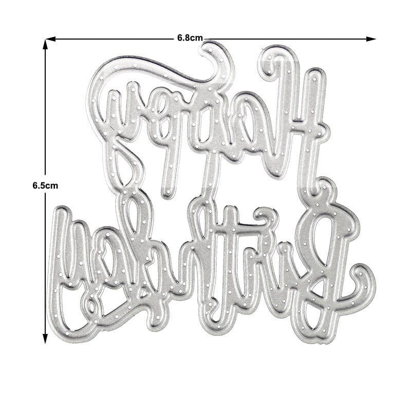 Happy Birthday Metal Cutting Die for Cards and Party Crafts