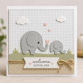Elephant Family Metal Cutting Die for Scrapbooking & Card Making, Steel Stencil Template