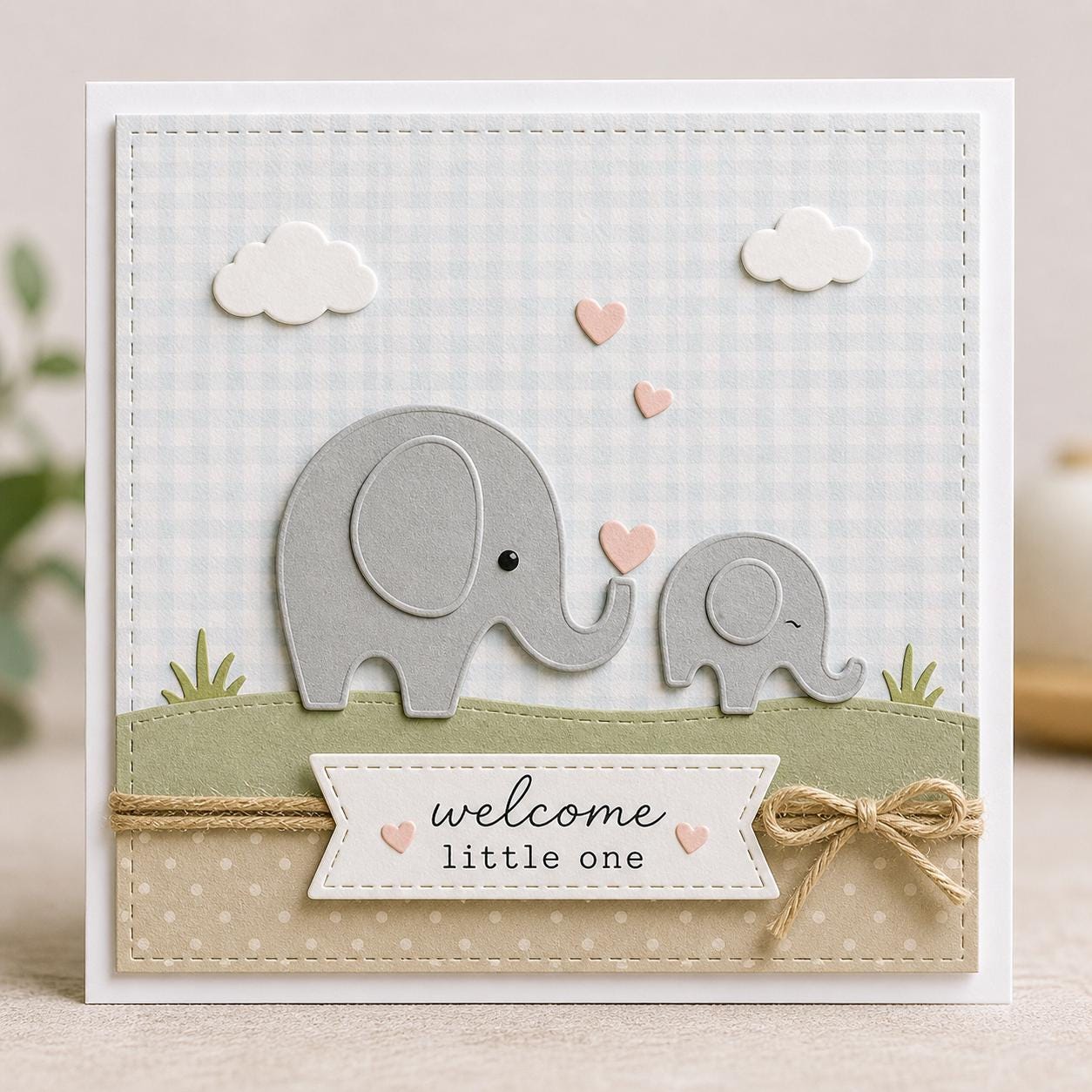 Elephant Family Metal Cutting Die for Scrapbooking & Card Making, Steel Stencil Template