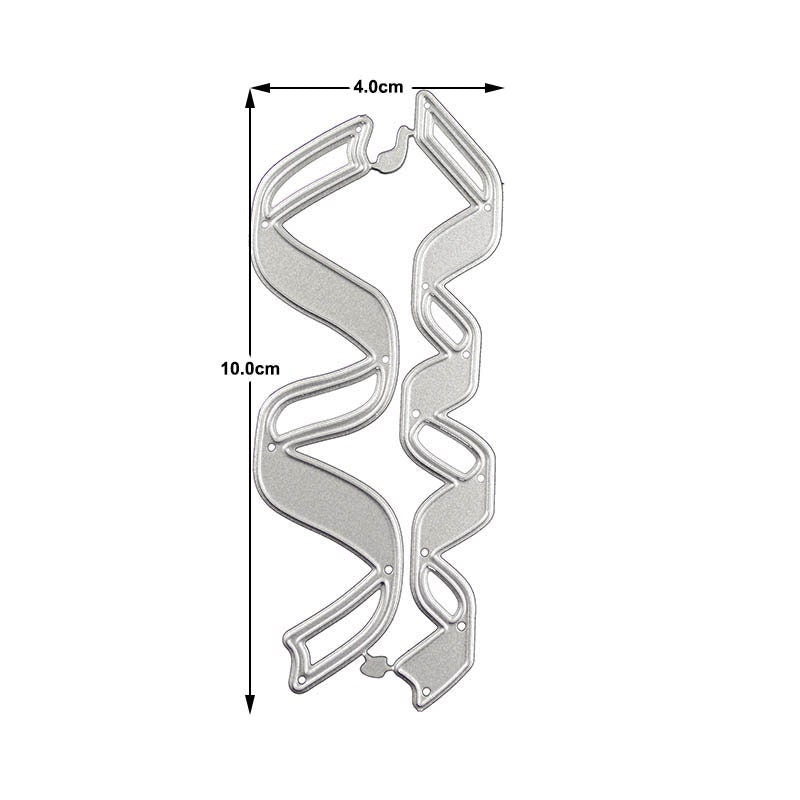 Confetti Ribbon Metal Die Cut for Scrapbooking, Card Making Stencil, Carbon Steel Cutting Die