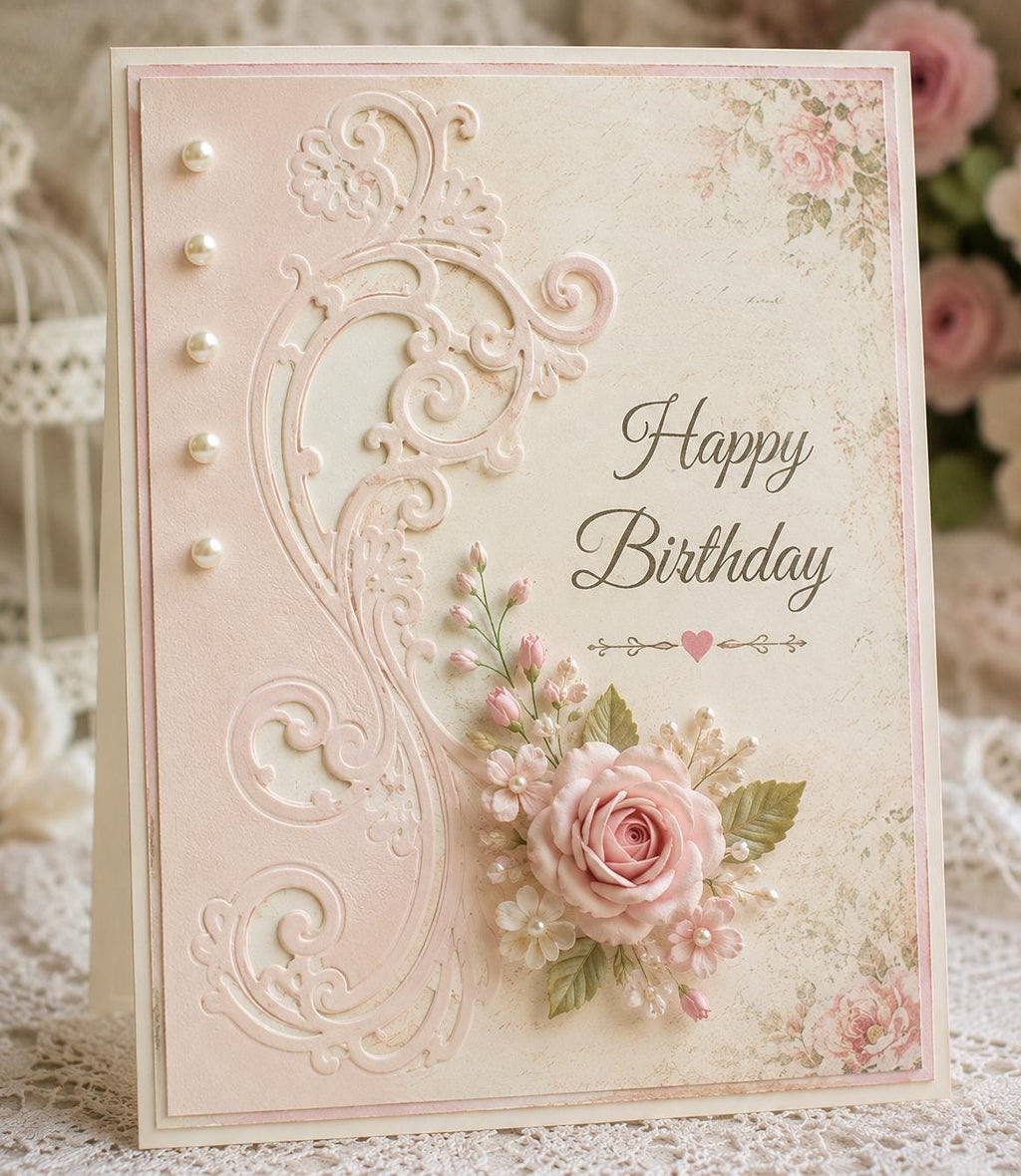 Floral Edge Metal Die Cut | Scrapbooking Card Making