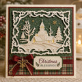 Winter Village Metal Cutting Die, Christmas House Frame for Cards