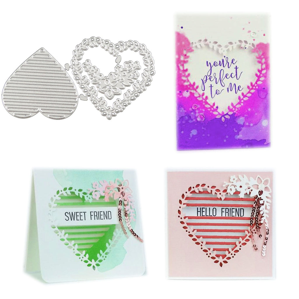 Heart Wreath Metal Cutting Die for Cards and Scrapbooks