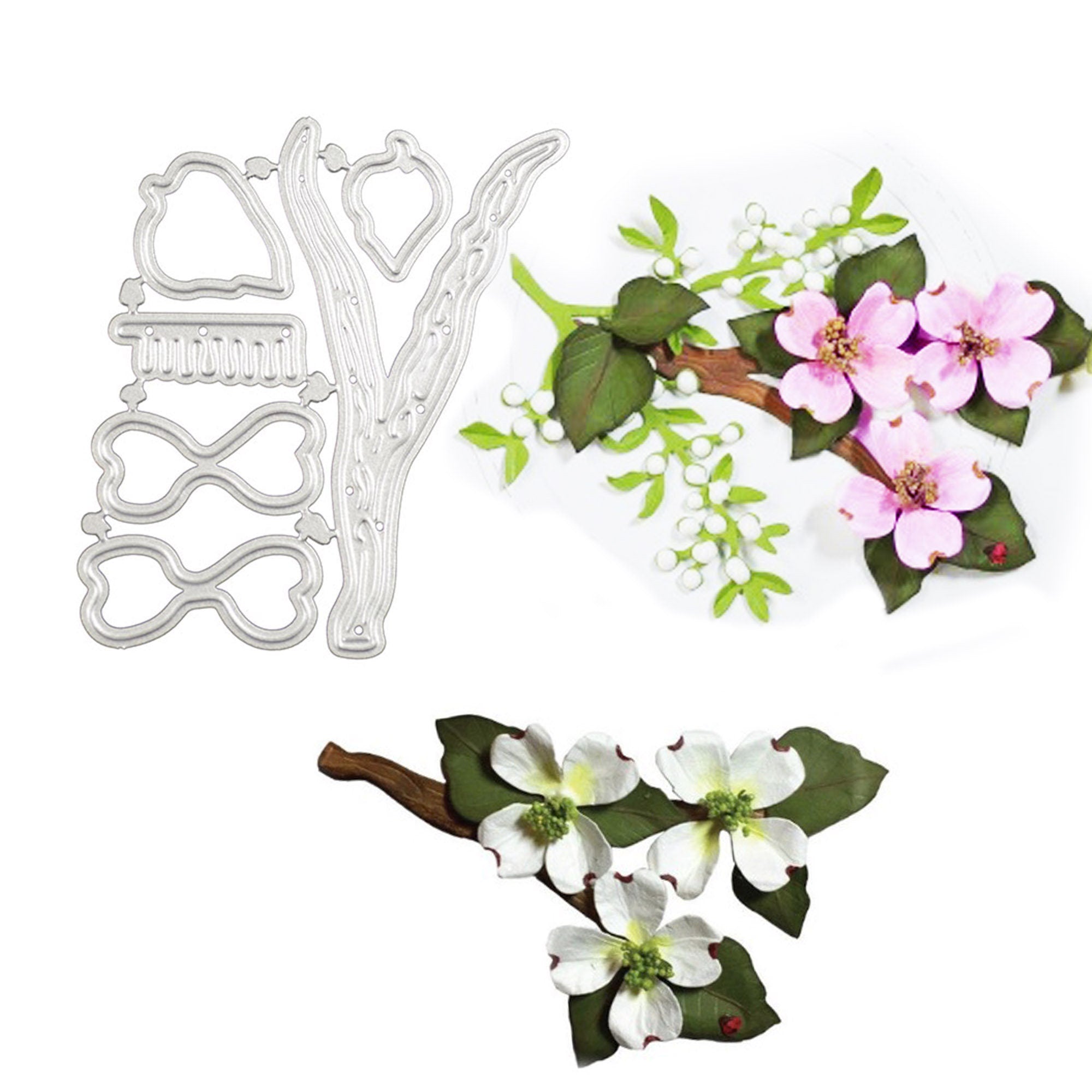Flower Petals Branch Metal Die Cut: Scrapbooking, Card Making