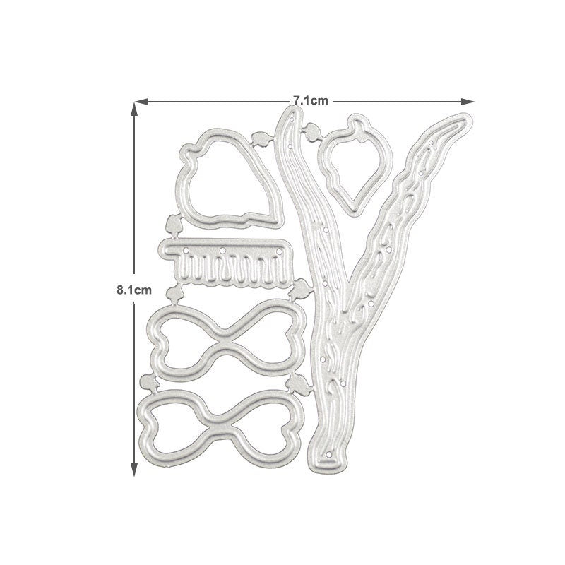 Flower Petals Branch Metal Die Cut: Scrapbooking, Card Making