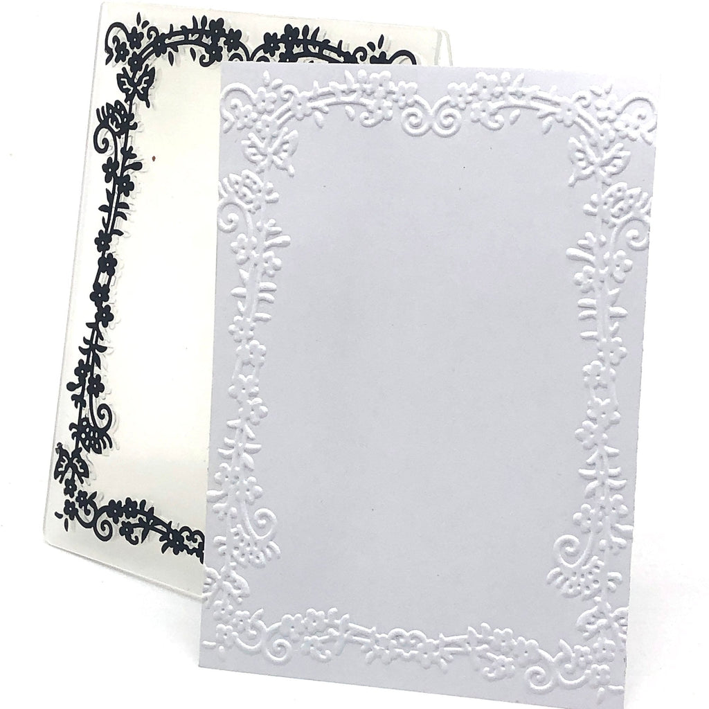 Flower Vine Embossing Folder 4x3 Inch for DIY Crafts and Card making