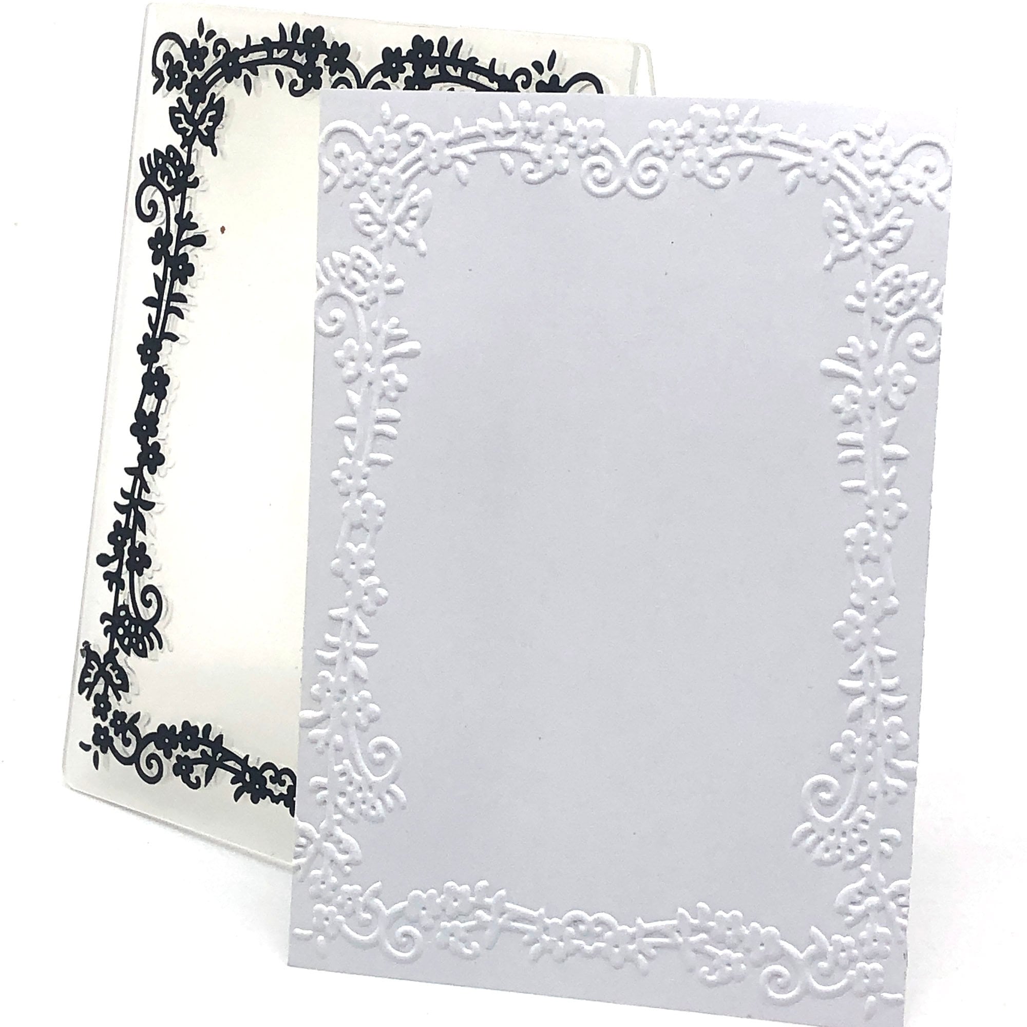 Flower Vine Embossing Folder 4x3 Inch for DIY Crafts and Card making