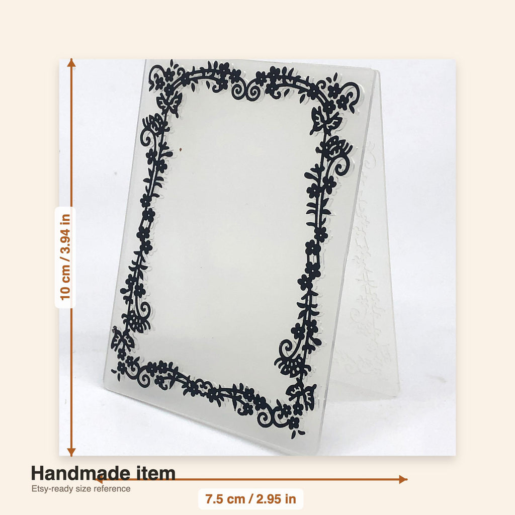 Flower Vine Embossing Folder 4x3 Inch for DIY Crafts and Card making