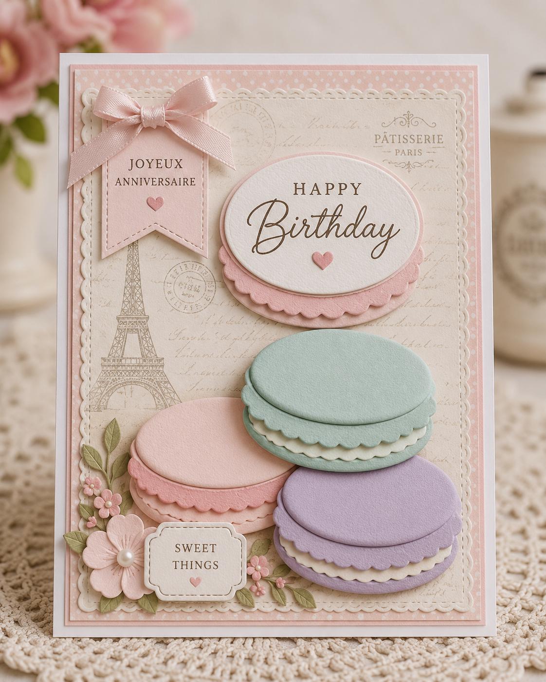 Macaron Metal Cutting Dies, Biscuit Stencils for Scrapbook Cards