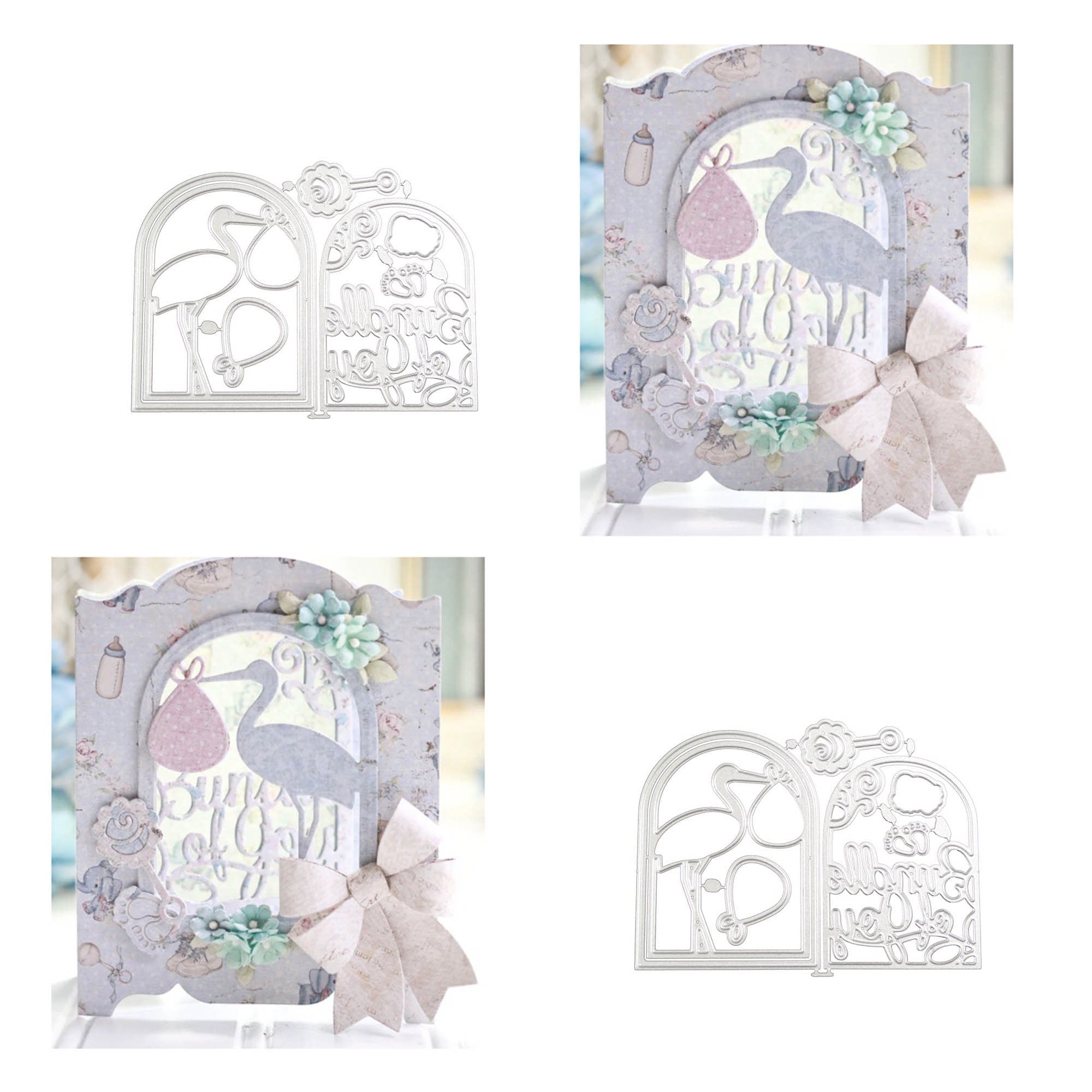 Baby Shower Metal Cutting Dies, 3D Card Stencils for Scrapbook Crafts