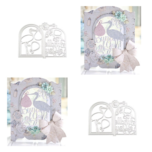 Baby Shower Metal Cutting Dies, 3D Card Stencils for Scrapbook Crafts