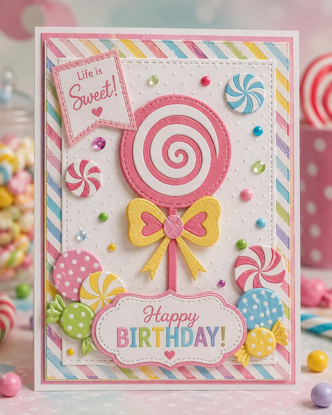 Lollipop Metal Cutting Die for Cards and Scrapbooks