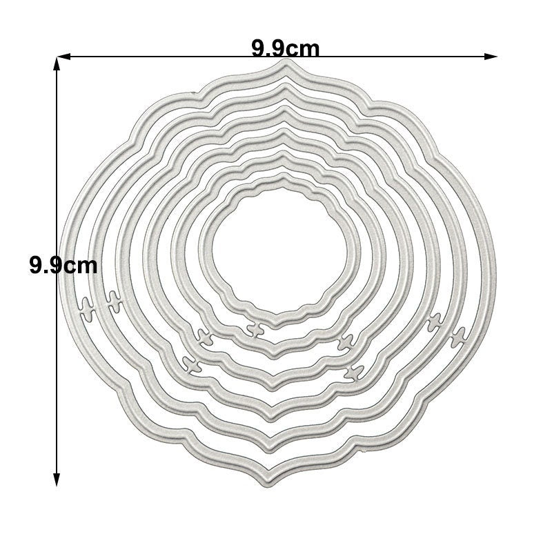 6 Frame Metal Cutting Dies for Cards and Scrapbook Layouts