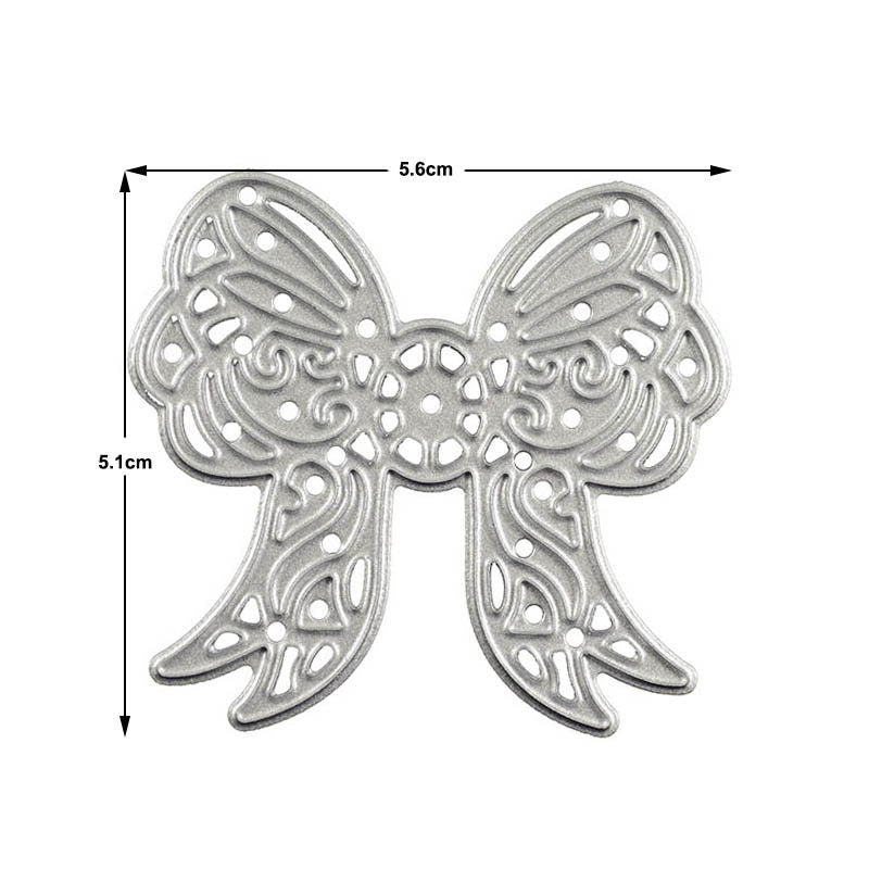 Bow Tie Metal Cutting Die, Ornate Stencil for Scrapbook Cards