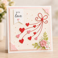 Heart Bow Metal Cutting Die, Bow Tie Stencil for Card Making